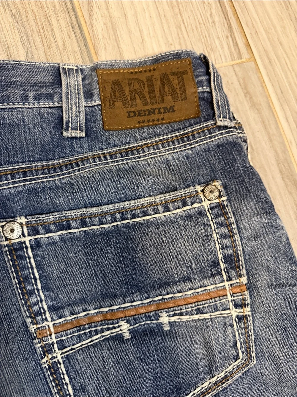 Ariat Men's Blue Bootcut Jeans with Subtle Fade